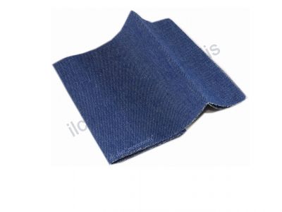 Percale Tissu Thermocollant Patch Couleur Bleu Jeans Moyen 12 x 45 cm - 100% Coton