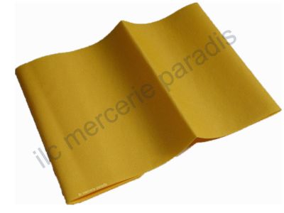 Percale Thermocollant Patch Couleur JAUNE - 12 x 45 cm - Polyester