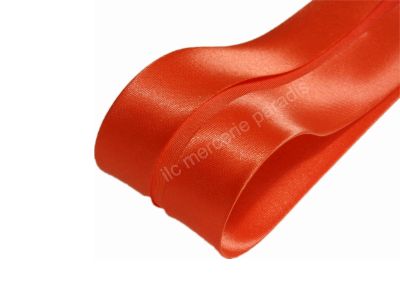 Biais Uni Satin Polyester Couleur Orange 40 mm